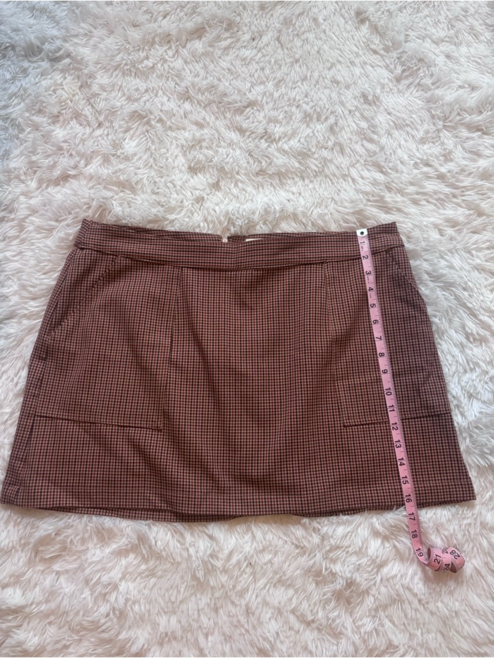 a new day Brown Gingham Mini Skirt